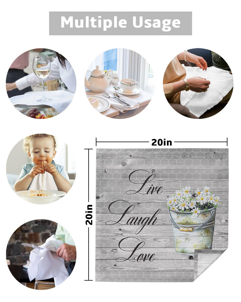 Senovinės medienos grūdų gėlės margalapės stalo servetėlių audinio rinkinys Vestuvių vakarėliui Servetėlė Nosinaitė Restoranas tiekia Kalėdines servetėles