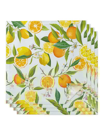 Citrinų žiedų lapų vaisių stalo servetėlių audinio rinkinys Vestuvių vakarėlis Servetėlė Nosinaitė Restorano reikmenys Kalėdinės servetėlės