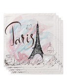 Eiffelova željezna kravata Ružičasti set salveta za stol Salvete za zabavu Vjenčanje Stolnjak Kuhinjske salvete za večeru