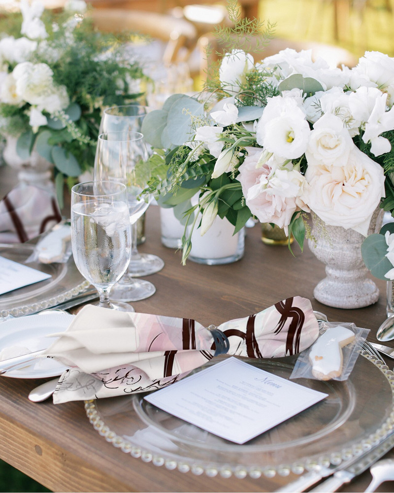 Eiffelova željezna kravata Ružičasti set salveta za stol Salvete za zabavu Vjenčanje Stolnjak Kuhinjske salvete za večeru