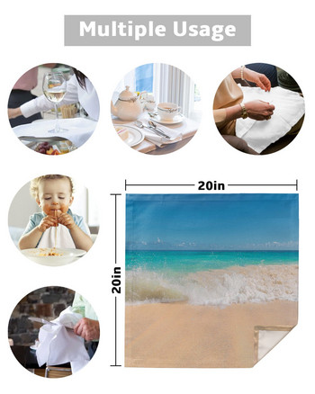 Sea Beach Waves Τραπέζι υφασμάτινο σετ χαρτοπετσέτας γάμου πετσέτα μαντήλι προμήθειες εστιατορίου Χριστουγεννιάτικες χαρτοπετσέτες