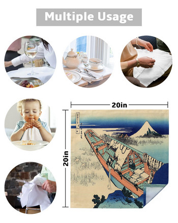 Ιαπωνία Mount Fuji Boat Επιτραπέζια πετσέτα υφασμάτινο σετ χαρτοπετσέτας για πάρτι Τραπέζι γάμου Πεζοπετσέτες τραπεζιού κουζίνας