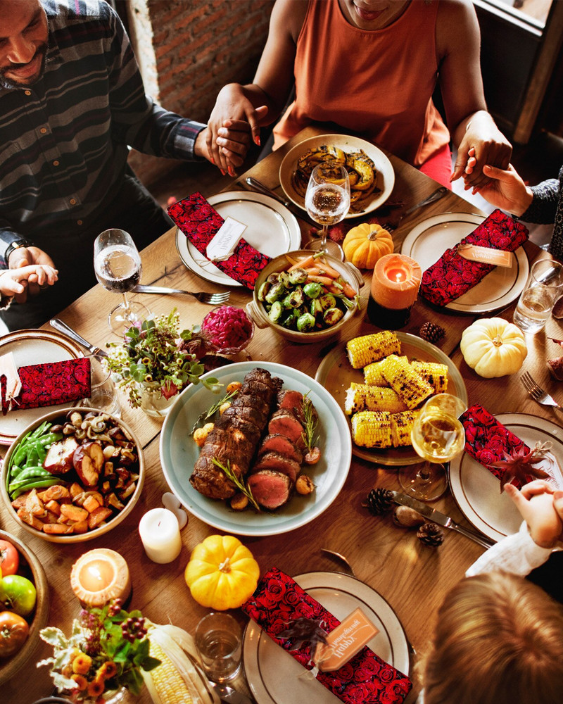 Raudonos rožės gėlių sieninis staliukas servetėlių audinio rinkinys Vestuvių vakarėliui Servetėlė Nosinaitė Restorano reikmenys Kalėdinės servetėlės