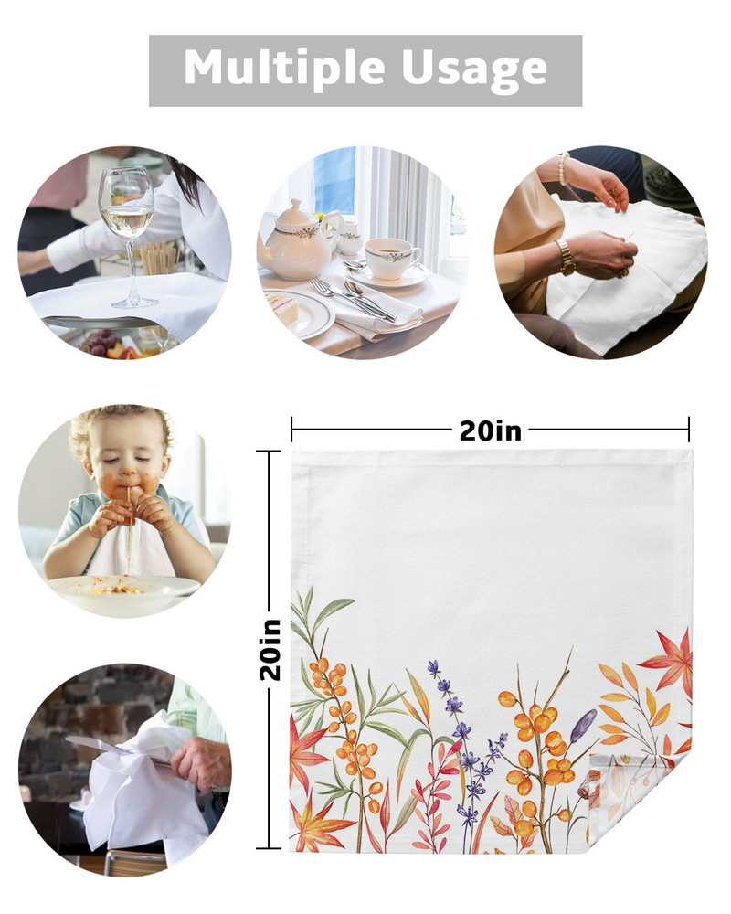Fermă, toamnă, plantă, flori sălbatice, fructe de pădure, set de cârpă de masă, șervețele pentru petrecere de nuntă, consumabile pentru restaurant, șervețele de Crăciun