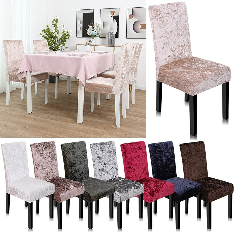 1/2/4/6 vnt Vienspalvis kėdės užvalkalas Minkštas lapės polių audinys Prabangūs kėdžių užvalkalai virtuvei Valgomojo Vestuvių Banketai Viešbutis