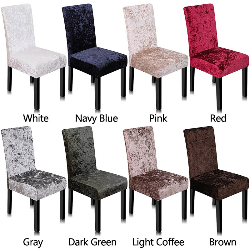 1/2/4/6 vnt Vienspalvis kėdės užvalkalas Minkštas lapės polių audinys Prabangūs kėdžių užvalkalai virtuvei Valgomojo Vestuvių Banketai Viešbutis