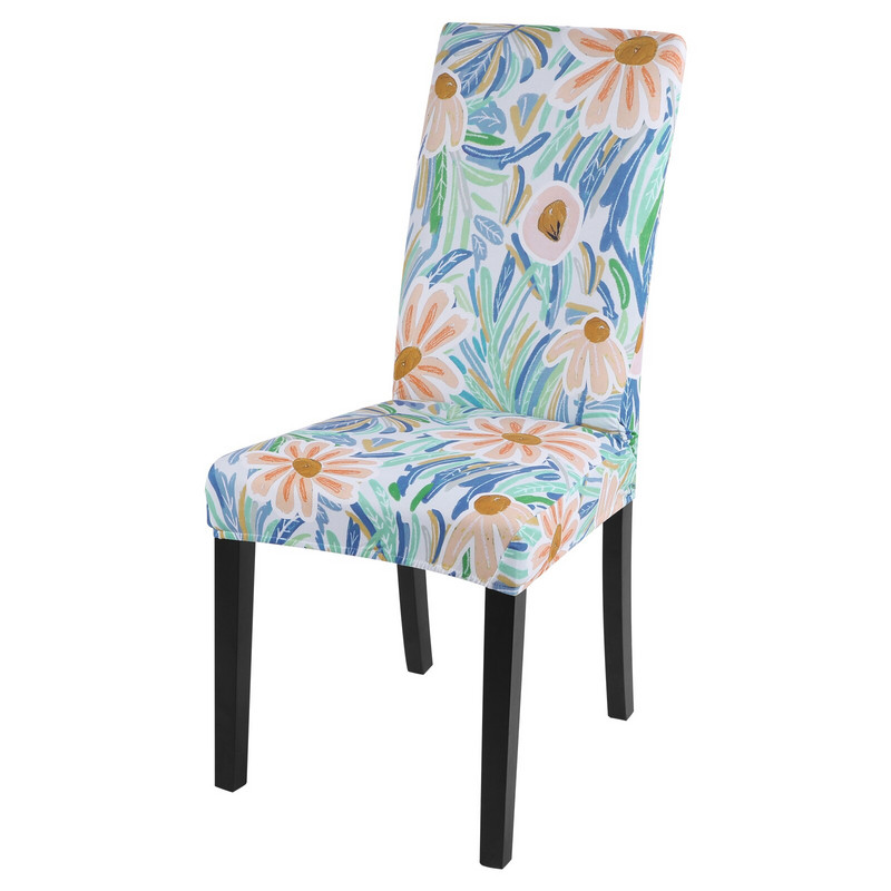 1/2/4/6 vnt Atspausdintas elastingas tamprus kėdės užvalkalas Spandex valgomojo virtuvės kėdžių užvalkalų apsauga vestuvių banketų vakarėliui