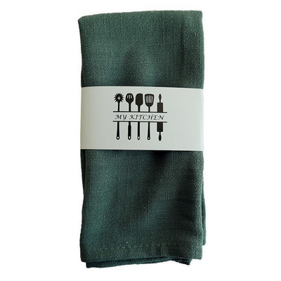 6db/tétel Sima színű háztartási konyharuhák négyzet alakú pamut lenvászon asztali szalvéta tisztító törlőkendők