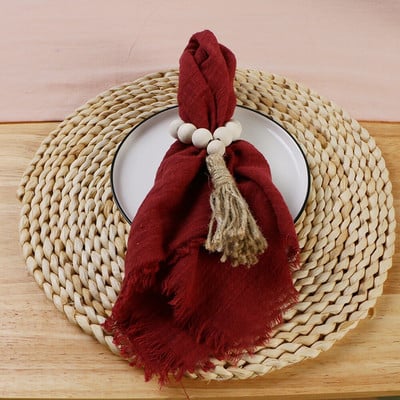 Szalvéták Cotton Square 4db/csomag Esküvői törlőkendő Szalvéta törlőkendő Étkezőasztal Esküvői asztaldísz asztalok éttermekbe 42x42cm