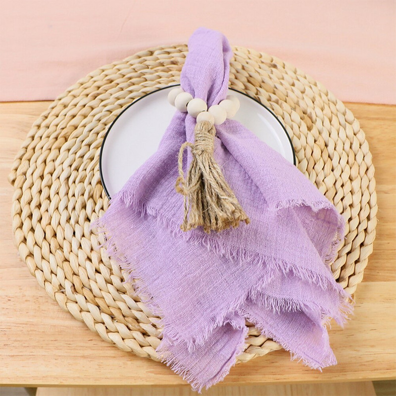 Szalvéták Cotton Square 4db/csomag Esküvői törlőkendő Szalvéta törlőkendő Étkezőasztal Esküvői asztaldísz asztalok éttermekbe 42x42cm