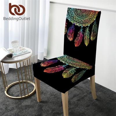 BeddingOutlet Dreamcatcher valgomojo kėdės užvalkalas Bohemia Mandala spandex elastingas užvalkalas nuo nešvarumų sėdynės dėklo užvalkalas Drop Ship