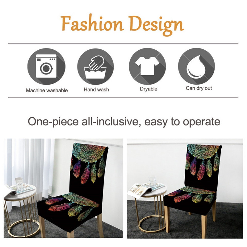 BeddingOutlet Dreamcatcher Navlaka za blagovaonske stolice Bohemia Mandala Spandex Elastična navlaka protiv prljanja Navlaka za sjedalo Isporuka