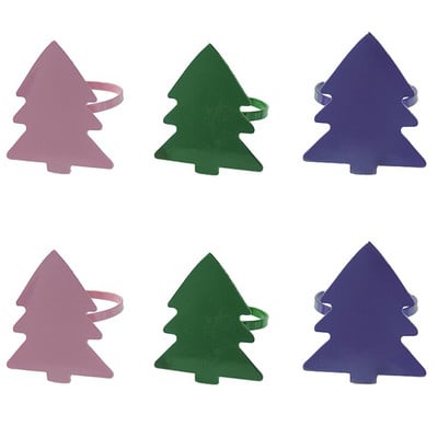 6 bucăți inele pentru șervețele pentru brad de Crăciun Decor pentru masă de vacanță, cadou de Crăciun