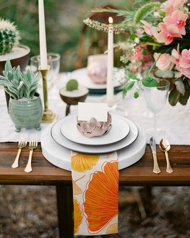 Set de șervețele din pânză Ginkgo Biloba, florale retro, pentru petreceri de ziua de naștere, pentru decorațiuni de nuntă, șervețele pentru restaurante, servetele de masă