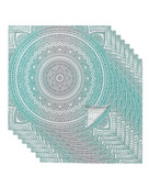 Mandala geometrické gradientové umelecké obrúsky na stôl, sada látok, mäkká vreckovka, svadobná dekorácia, banket, večera, obrúsky na stôl