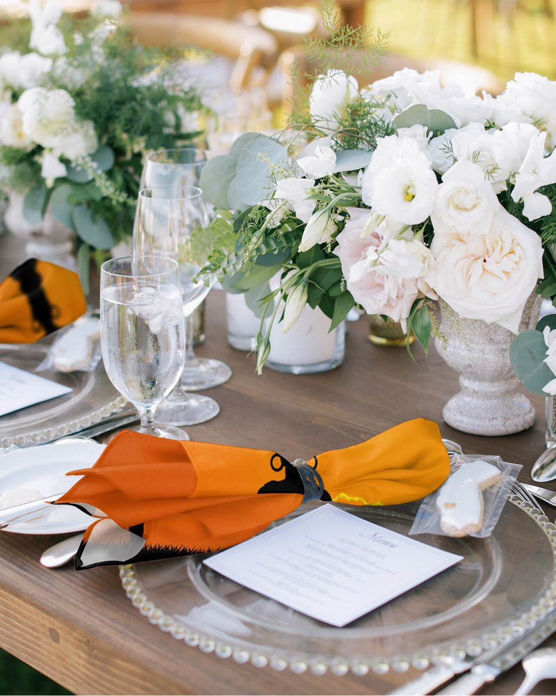 Naplemente afrikai nő gyermek fa sziluettek Asztali szalvéta kendőkészlet parti esküvői dekorációhoz Puha konyhai vacsoraszalvéták