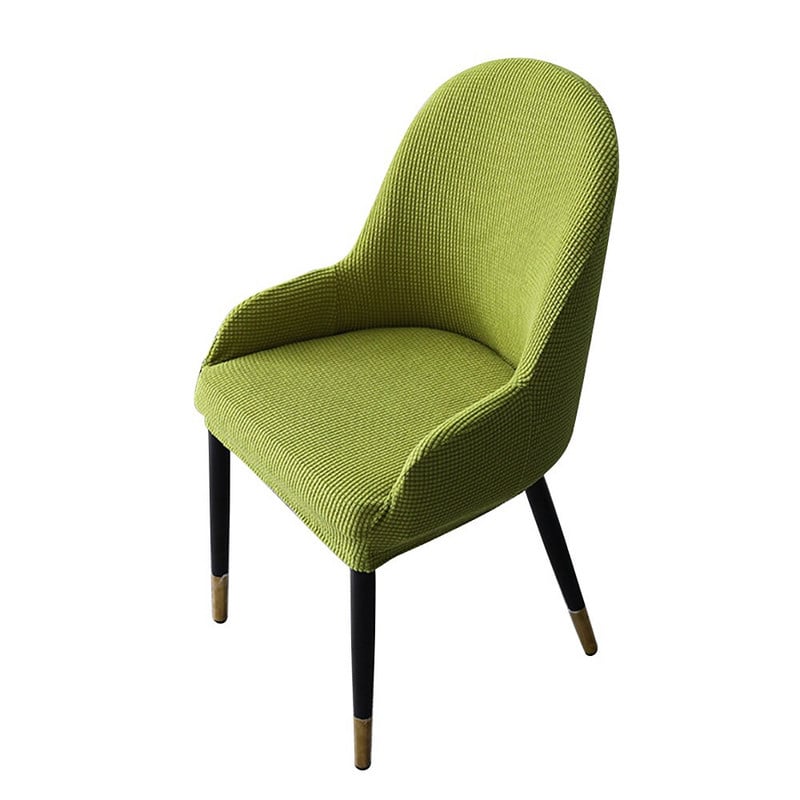 Husa pentru scaune cu accent curbat pentru spate Husa scaun pentru sufragerie Husa extensibila pentru scaun de bar Protectie detasabila lavabila pentru scaun cu spatar cu aripa