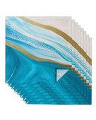 Mėlynos spalvos gradiento tekstūros marmurinis stalo servetėlių audinio rinkinys Minkšta nosinaitė Vestuvių dekoravimas banketų vakarienės servetėlių audinys