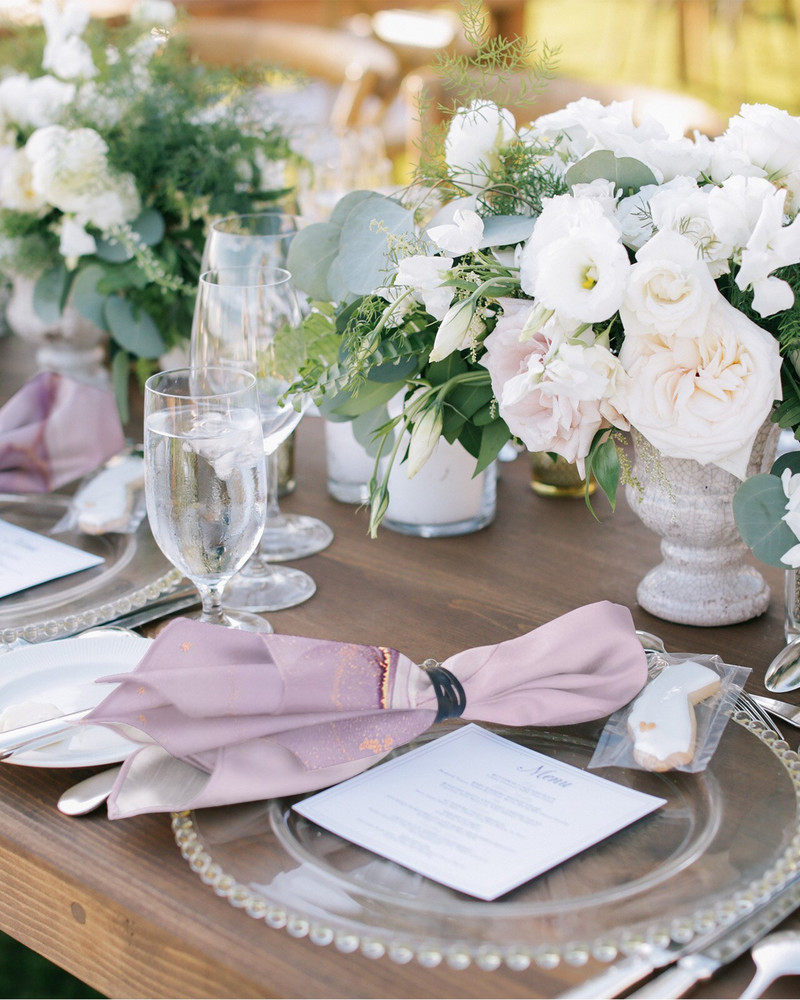 Marmuro gradiento rožinės audinio servetėlių rinkinys Šventiniam banketui vestuvių dekoravimui arbatos rankšluosčio virtuvės pietų stalo servetėlės