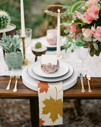 Φθινοπωρινές φυλλοβόλες πετσέτες υφασμάτινο σετ για πάρτι γάμου Μαλακό πανί κουζίνας για δείπνο Χριστουγεννιάτικες χαρτοπετσέτες