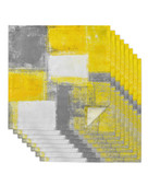 Olajfestmény Absztrakt geometrikus sárga szalvéták kendőkészlet esküvői asztalterítő puha konyhai vacsora szalvéták karácsonyi szalvéták