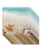 Ocean Beach Steaua de mare Cochilii de masă Servețele de masă Set de pânză Batistă moale Decorare de nuntă Banchet Cină Servețele Pânză