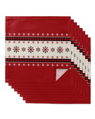 Crăciun roșu carouri șervețele fulgi de zăpadă Set de pânză Față de masă pentru petrecere de nuntă Servețele moale pentru cină de bucătărie Servețele de Crăciun