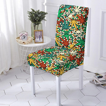 Κάλυμμα καρέκλας κρανίου Κάλυμμα καρέκλας τραπεζαρίας Stretch ελαστικό κάλυμμα καρέκλας Μακρύ κάλυμμα καρέκλας πλάτης για συμπόσιο κουζίνας 1/2/4/6 ΤΕΜ.