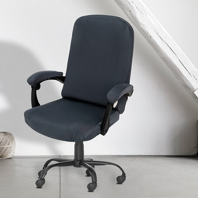 1 set Husă scaun de birou pentru acasă Husă scaun Spandex pentru fotoliu de computer Husă pentru scaun de gaming din material extensibil Husă scaune Boss Split