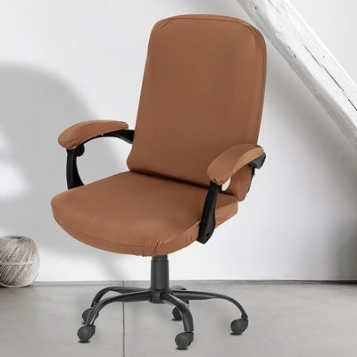 1 set Husă scaun de birou pentru acasă Husă scaun Spandex pentru fotoliu de computer Husă pentru scaun de gaming din material extensibil Husă scaune Boss Split