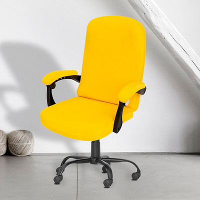 1 set Husă scaun de birou pentru acasă Husă scaun Spandex pentru fotoliu de computer Husă pentru scaun de gaming din material extensibil Husă scaune Boss Split