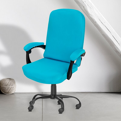 1 set Husă scaun de birou pentru acasă Husă scaun Spandex pentru fotoliu de computer Husă pentru scaun de gaming din material extensibil Husă scaune Boss Split