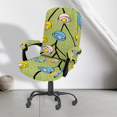 1 set Husă scaun de birou pentru acasă Husă scaun Spandex pentru fotoliu de computer Husă pentru scaun de gaming din material extensibil Husă scaune Boss Split