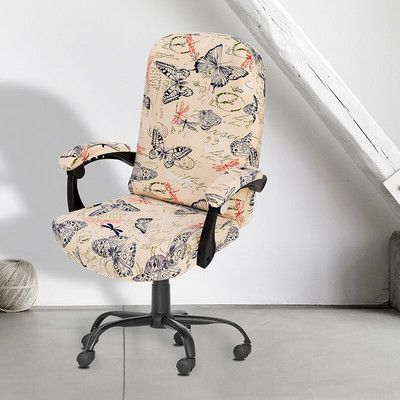 1 set Husă scaun de birou pentru acasă Husă scaun Spandex pentru fotoliu de computer Husă pentru scaun de gaming din material extensibil Husă scaune Boss Split