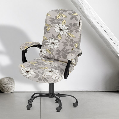 1 set Husă scaun de birou pentru acasă Husă scaun Spandex pentru fotoliu de computer Husă pentru scaun de gaming din material extensibil Husă scaune Boss Split