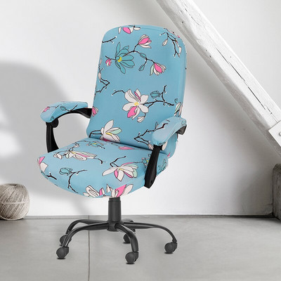 1 set Husă scaun de birou pentru acasă Husă scaun Spandex pentru fotoliu de computer Husă pentru scaun de gaming din material extensibil Husă scaune Boss Split