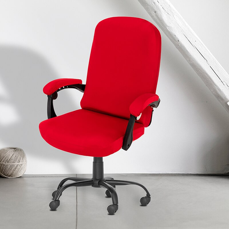 1 set Husă scaun de birou pentru acasă Husă scaun Spandex pentru fotoliu de computer Husă pentru scaun de gaming din material extensibil Husă scaune Boss Split