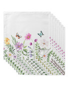 Set de șervețele din pânză cu flori de primăvară, fluture, pentru banchete festive, decor de nuntă, prosop de bucătărie, șervețele de masă