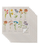 Set de șervețele de pânză cu flori de epocă, cu plante erbacee, pentru banchet de aniversare, pentru decorarea nunții, șervețele pentru restaurante, consumabile, șervețele de masă