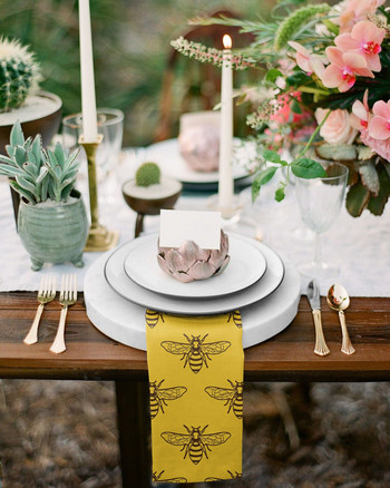 Animal Bee Wings Τραπεζοπετσέτες Υφασμάτινο Σετ Μαλακό Μαντήλι Διακόσμηση γάμου Δείπνο Χαρτοπετσέτες Πανί