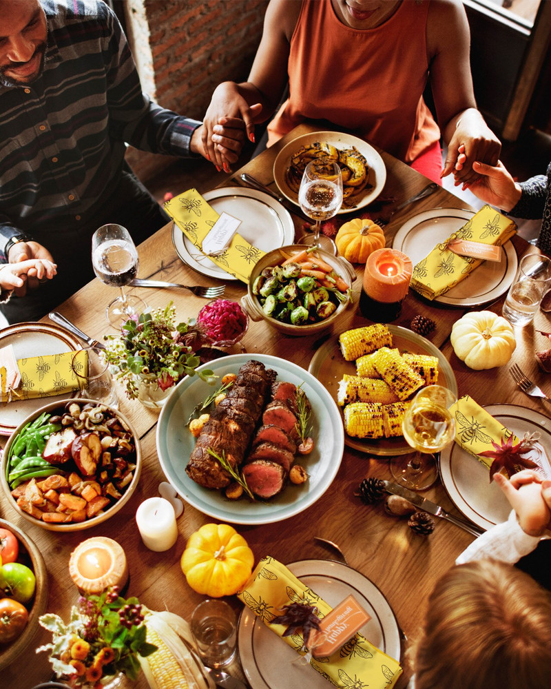 Aripi de albină animale Servețele de masă Set de pânză Batistă moale Decor de nuntă Banchet Servețele de masă Pânză