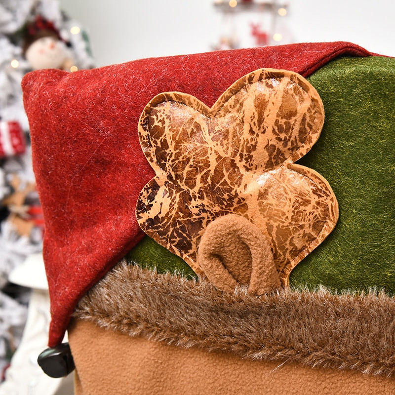 Karácsonyi szék háttámla rugalmas sztreccs huzat Mikulás ünnepi parti dekoráció étkező konyha szék huzatok karácsonyi dekoráció