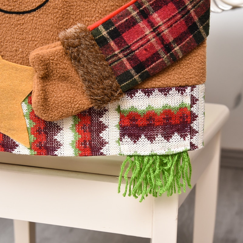 Karácsonyi szék háttámla rugalmas sztreccs huzat Mikulás ünnepi parti dekoráció étkező konyha szék huzatok karácsonyi dekoráció