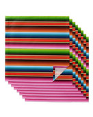 Spalvingos meksikietiškos juostelės medžiaginių servetėlių rinkinys Šventiniam banketui vestuvių dekoravimui arbatos rankšluostis virtuvės pietų stalo servetėlės