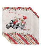 Valentino Rose Truck Audinių servetėlių rinkinys Šventiniam banketui Vestuvių dekoravimui Arbatinio rankšluosčio virtuvės pietų stalo servetėlės