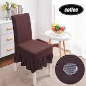 Vandeniui atsparus vienspalvis sijono kėdės užvalkalas Storesnis tamprus audinys kėdžių užvalkalai valgomojo banketų vestuvių kėdės dekoravimui