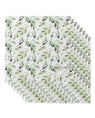 Akvarell olívalevél textúrájú szalvéták ünnepi bankett esküvői dekorációval Konyhai vacsora szalvéták