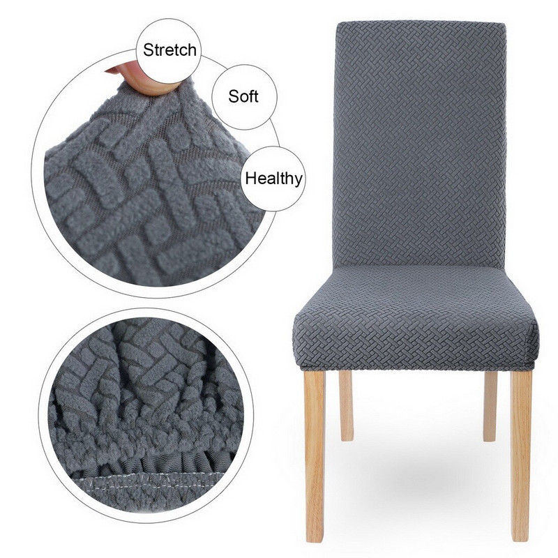 Huse pentru scaune jacquard, elastice, pentru scaune pentru sufragerie, pentru bucătărie, banchet, nuntă