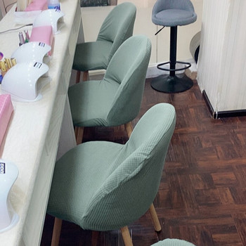 Καμπύλες καρέκλες Κάλυμμα Χαμηλή Πλάτη Καρέκλες Καλύμματα Καθίσματος Τραπεζαρίας Θήκη καθίσματος Σκανδιναβικού στυλ Εστιατόριο Διακόσμηση μπαρ ξενοδοχείου