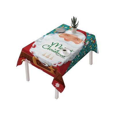 Față de masă de Crăciun Clopoței de Moș Crăciun Husă elastică pentru scaun Anul Nou Decor petrecere de Crăciun Lavabilă Cadouri 2023 Ornamente de Crăciun